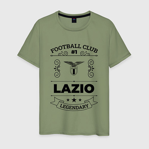 Мужская футболка Lazio: Football Club Number 1 Legendary / Авокадо – фото 1