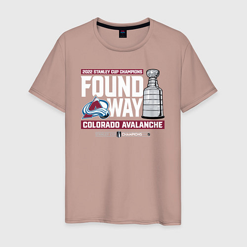 Мужская футболка COLORADO AVALANCHE 2022 / Пыльно-розовый – фото 1