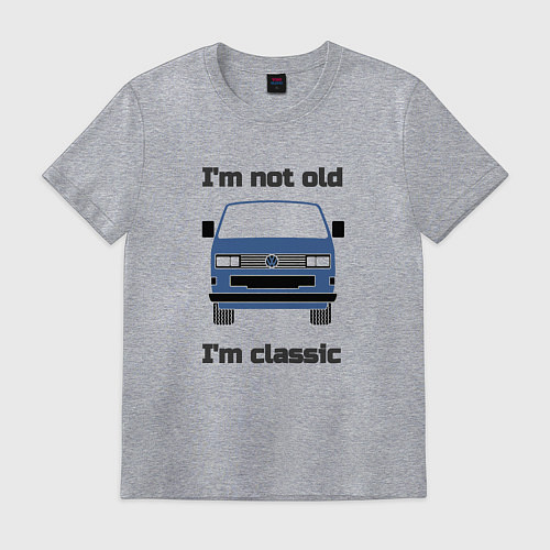 Мужская футболка Volkswagen Im not old Im classic / Меланж – фото 1