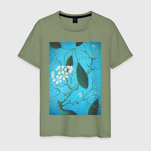 Мужская футболка Плюмерия / Авокадо – фото 1