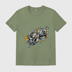 Футболка хлопковая мужская Фарт, цвет: авокадо