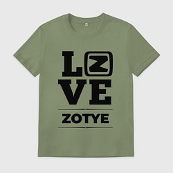 Футболка хлопковая мужская Zotye Love Classic, цвет: авокадо