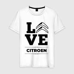 Футболка хлопковая мужская Citroen Love Classic, цвет: белый
