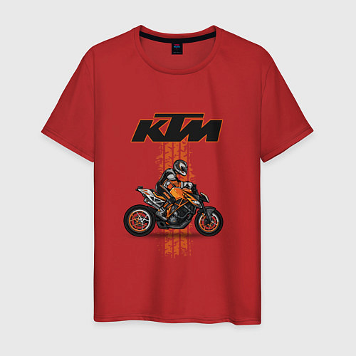 Мужская футболка KTM Moto theme / Красный – фото 1