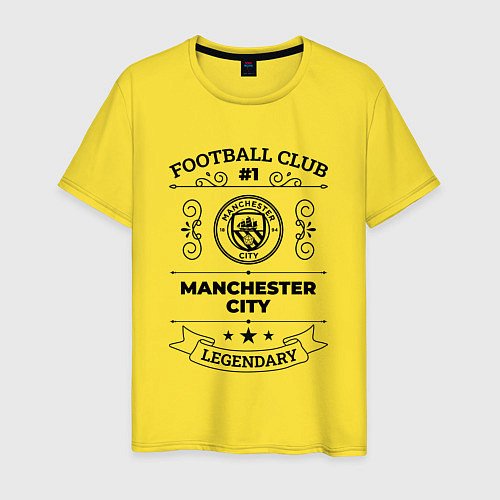 Мужская футболка Manchester City: Football Club Number 1 Legendary / Желтый – фото 1