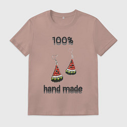 Футболка хлопковая мужская Сережки-арбузики, цвет: пыльно-розовый