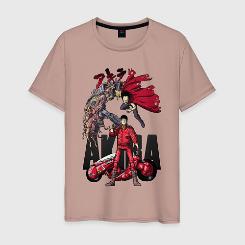 Мужская футболка Akira anime / Пыльно-розовый – фото 1