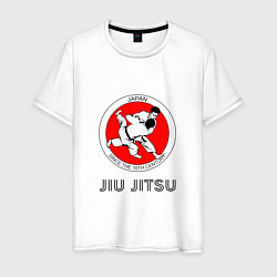 Футболка хлопковая мужская Jiu Jitsu: since 16 century, цвет: белый