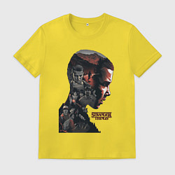 Футболка хлопковая мужская Stranger Things - eleven, цвет: желтый