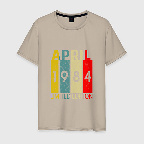 Мужская футболка 1984 - Апрель / Миндальный – фото 1