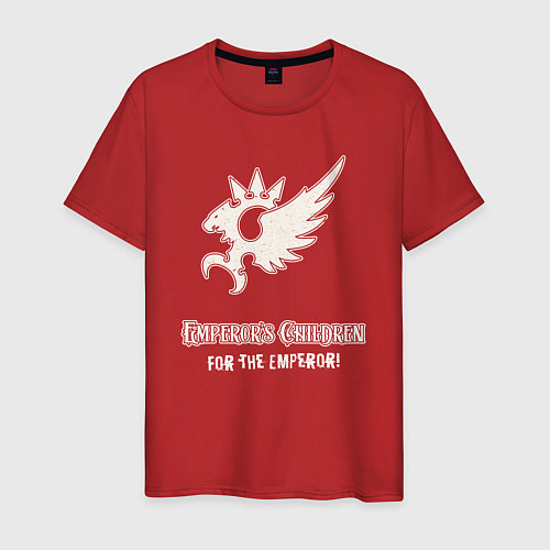 Мужская футболка Дети императора хаос винтаж лого / Красный – фото 1