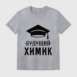 Футболка хлопковая мужская Будущий химик, цвет: меланж