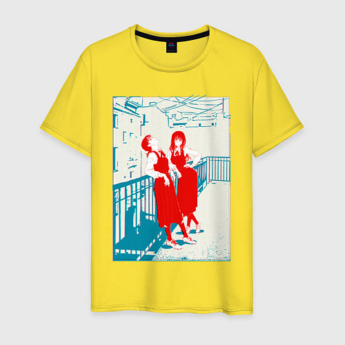 Мужская футболка Человек бензопила 2 Демон войны / Желтый – фото 1
