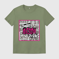 Футболка хлопковая мужская Arson j-hope BTS, цвет: авокадо