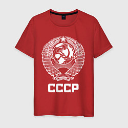 Футболка хлопковая мужская Герб СССР, цвет: красный