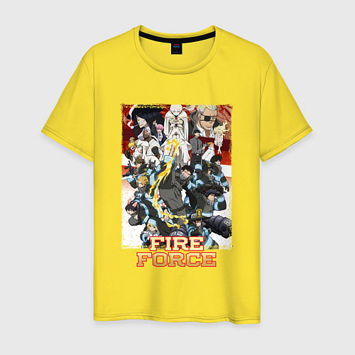 Мужская футболка Команда Пламенного отряда - Пламенный отряд / Желтый – фото 1