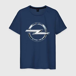 Футболка хлопковая мужская Opel classic theme, цвет: тёмно-синий