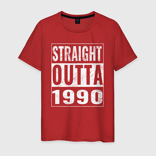 Мужская футболка Прямиком из 1990 / Красный – фото 1