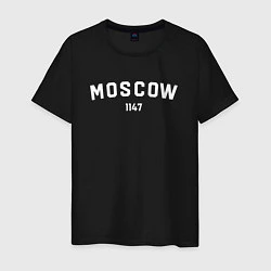 Футболка хлопковая мужская MOSCOW 1147, цвет: черный