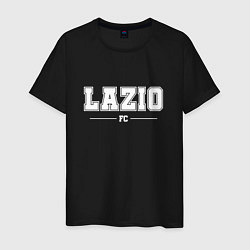 Футболка хлопковая мужская Lazio football club классика, цвет: черный