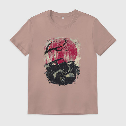 Мужская футболка Бездорожье Япония / Пыльно-розовый – фото 1