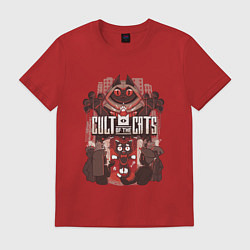 Футболка хлопковая мужская Cult Of The Cats, цвет: красный
