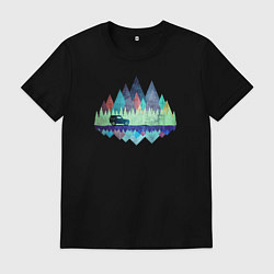 Футболка хлопковая мужская Offroad trails, цвет: черный