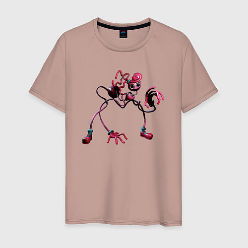 Мужская футболка Мама длинные ноги из Poppy Playtime / Пыльно-розовый – фото 1