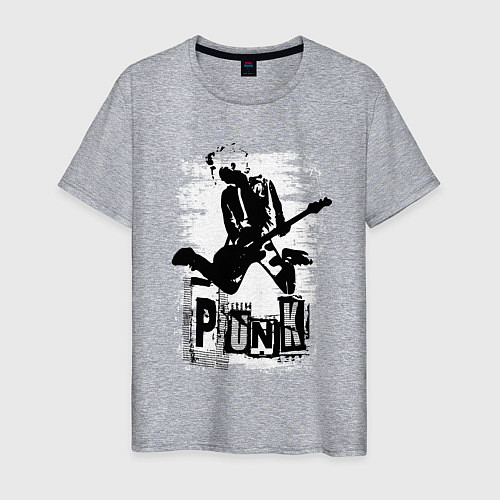 Мужская футболка Punk jump / Меланж – фото 1