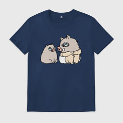 Футболка хлопковая мужская Малыш иноске, цвет: тёмно-синий