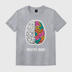 Футболка хлопковая мужская Creative Brain, цвет: меланж