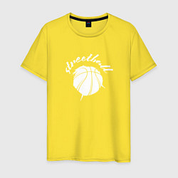 Футболка хлопковая мужская Streetball lettering, цвет: желтый