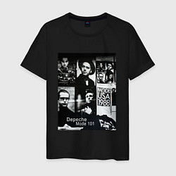 Футболка хлопковая мужская Depeche Mode 101 Vintage 1988, цвет: черный
