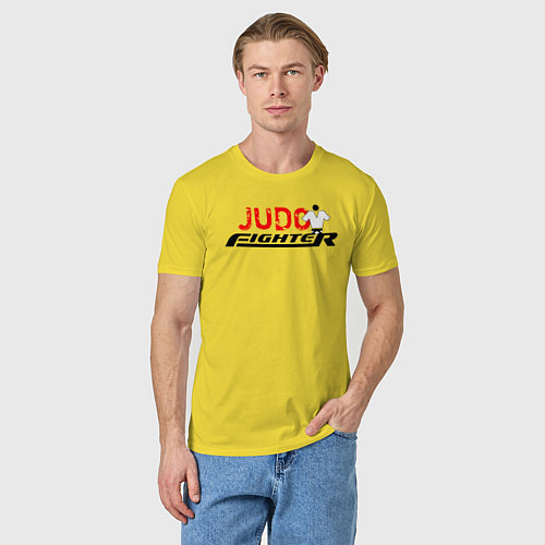 Мужская футболка Дзюдоист лого / Желтый – фото 3