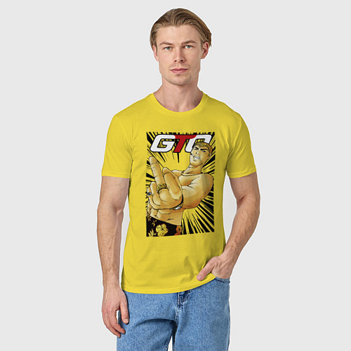 Мужская футболка Onizuka fuck / Желтый – фото 3