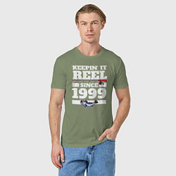 Футболка хлопковая мужская Держу катушку с 1999 года, цвет: авокадо — фото 2
