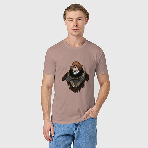 Мужская футболка SpaceMonkey / Пыльно-розовый – фото 3