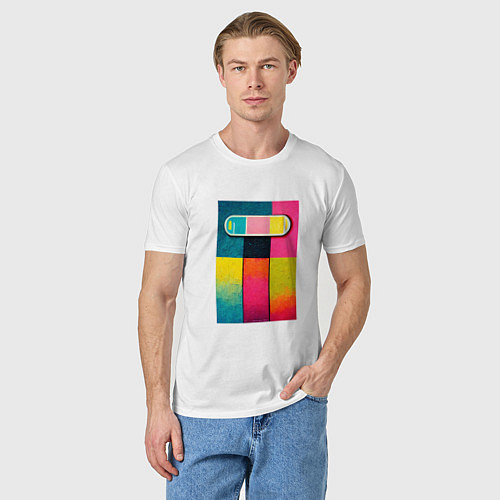 Мужская футболка Абстрактный поп-арт / Белый – фото 3
