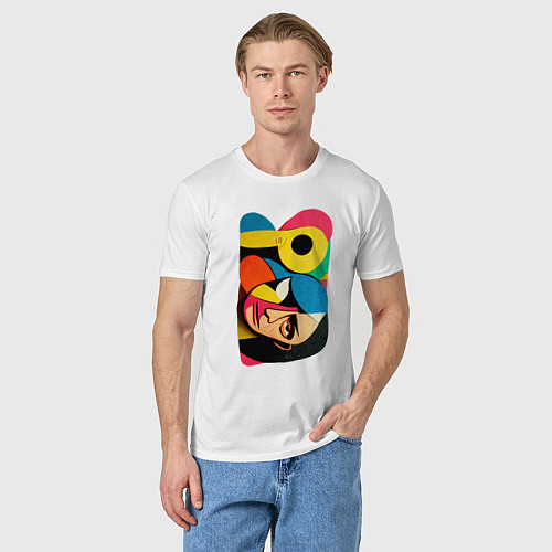Мужская футболка Поп-арт в стиле Пабло Пикассо / Белый – фото 3