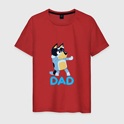 Футболка хлопковая мужская Doggy Dad, цвет: красный