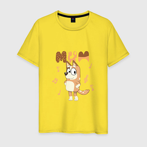 Мужская футболка Doggy Mom / Желтый – фото 1