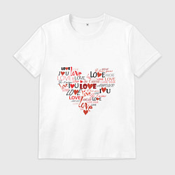 Футболка хлопковая мужская Признание в искренности, цвет: белый