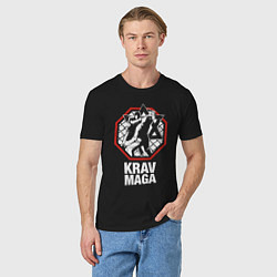 Футболка хлопковая мужская Krav-maga octagon - ring, цвет: черный — фото 2