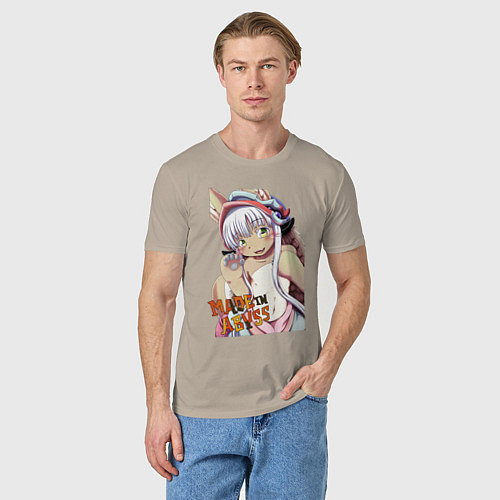 Мужская футболка Made in abyss - Nana / Миндальный – фото 3