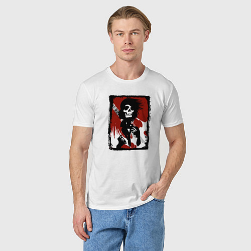 Мужская футболка Punk is not a crime / Белый – фото 3