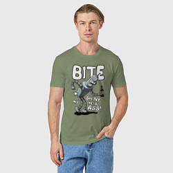 Футболка хлопковая мужская Bender - Bite my ass, цвет: авокадо — фото 2
