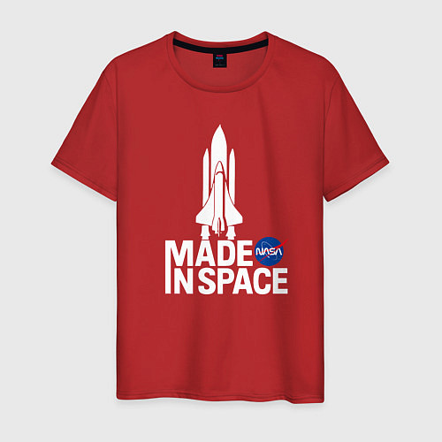 Мужская футболка Nasa - made in space / Красный – фото 1