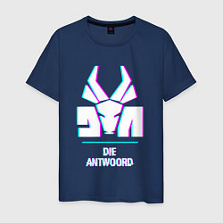 Футболка хлопковая мужская Die Antwoord glitch rock, цвет: тёмно-синий