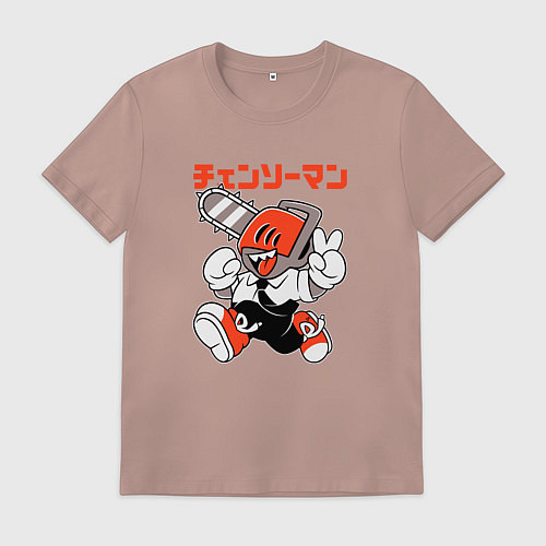 Мужская футболка Chainsaw mаn / Пыльно-розовый – фото 1