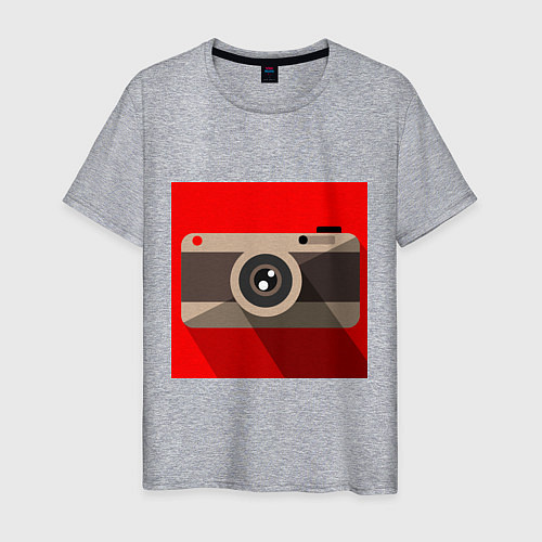 Мужская футболка Фотоаппарат flat / Меланж – фото 1